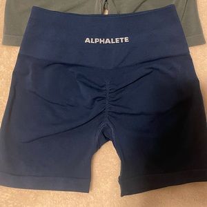 Alphalete Amplify Short Shorts, Victory Blue Size Small